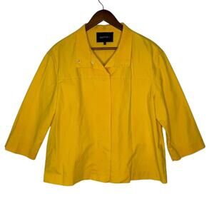 Lafayette 148 Women's Yellow Jacket Size L Minimalist Spring Lightweight